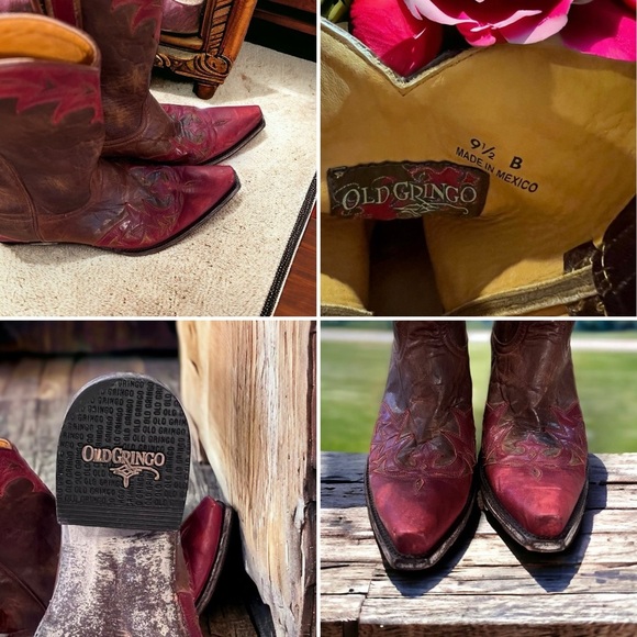 Vintage Old Gringo handmade in Mexico gorgeous hand stitching SZ9.5 - Picture 17 of 17